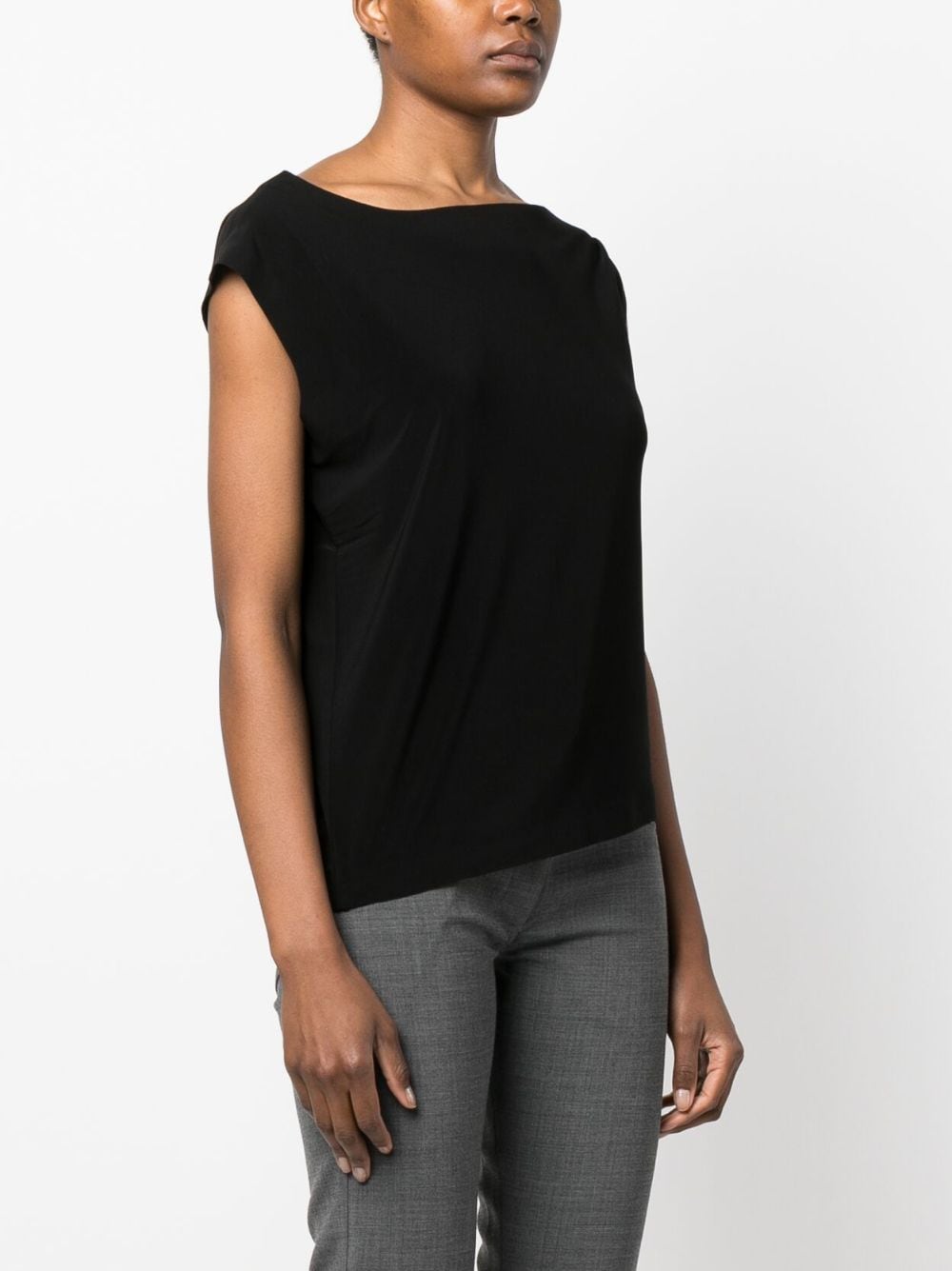 Norma Kamali Drop Shoulder Top - Black image 2