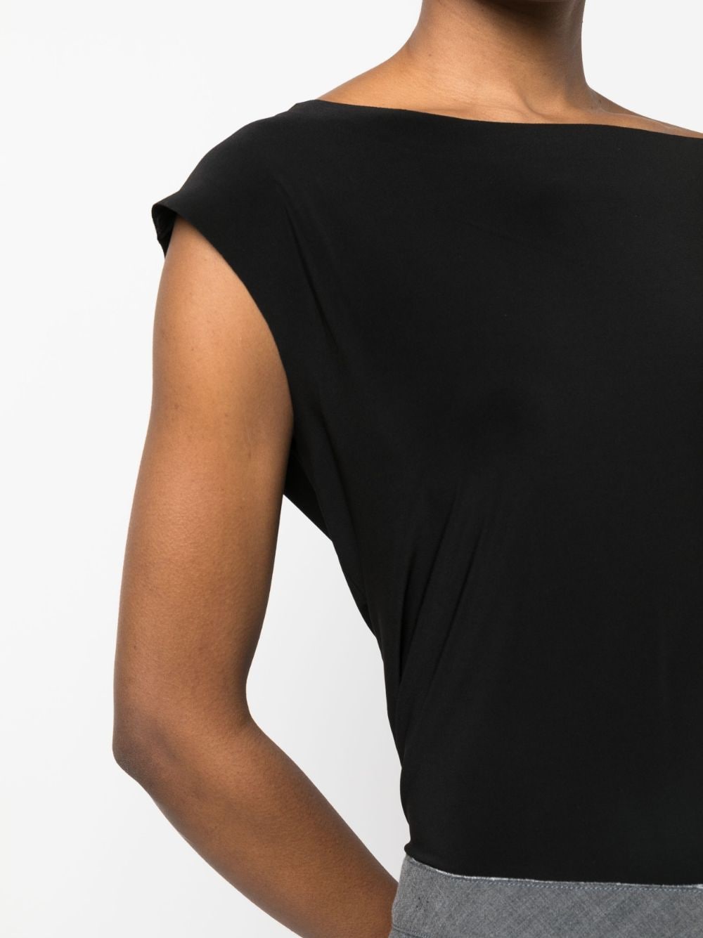 Norma Kamali Drop Shoulder Top - Black image 4