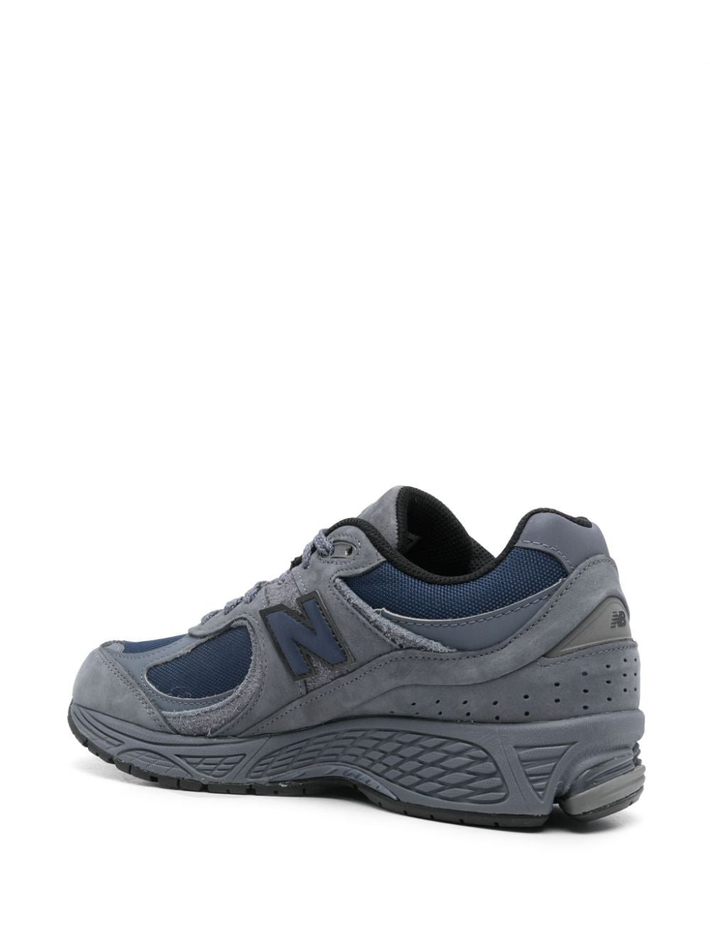 New Balance Suede & Mesh Panelled Sneakers - Grey & Blue image 2