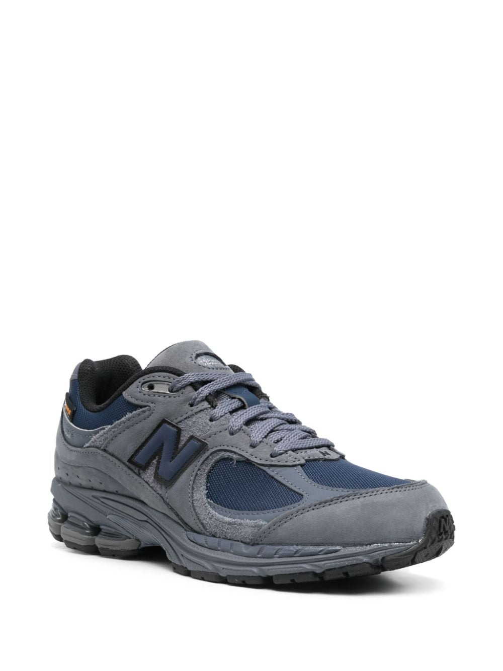 New Balance Suede & Mesh Panelled Sneakers - Grey & Blue image 3