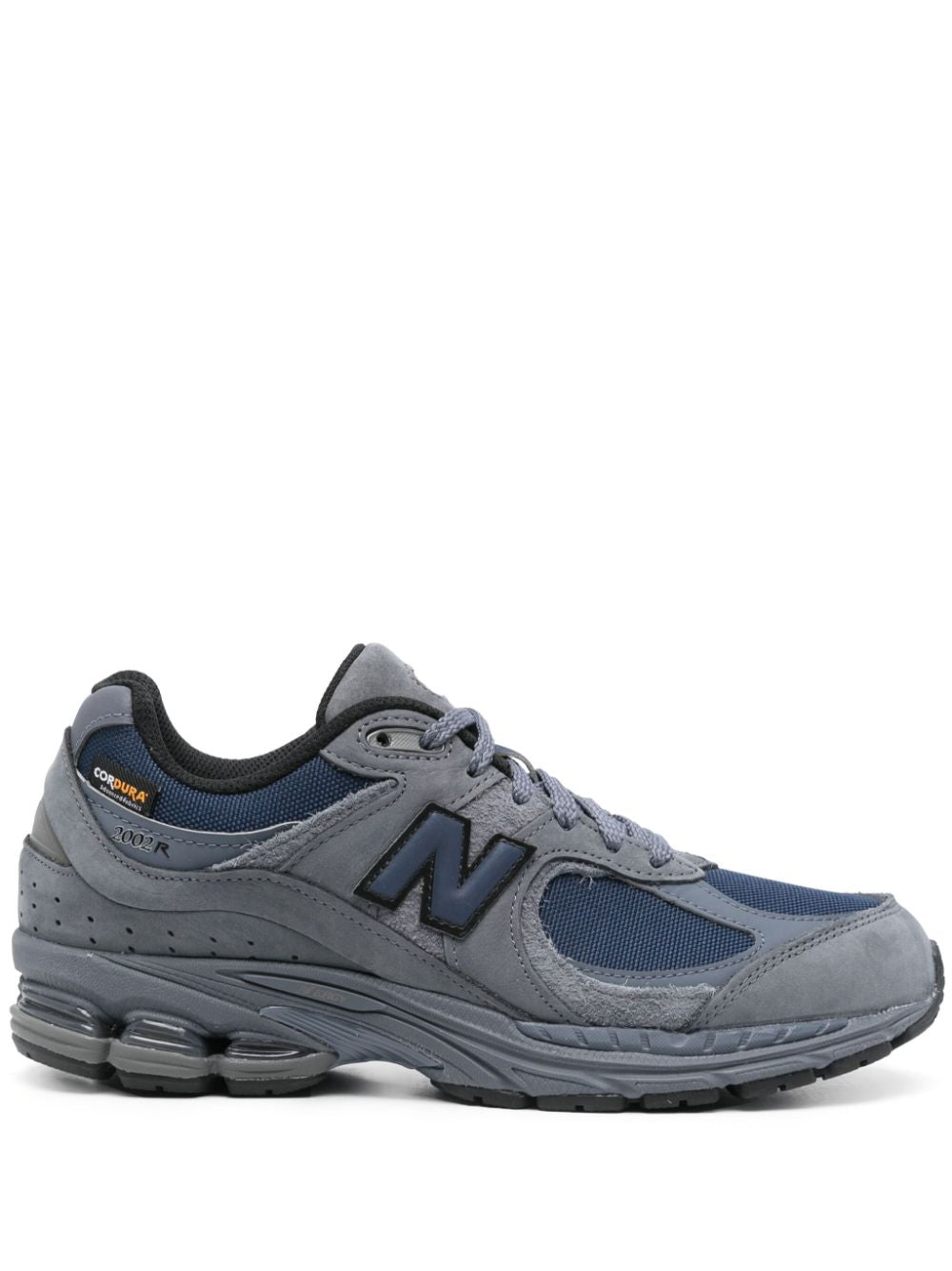 New Balance Suede & Mesh Panelled Sneakers - Grey & Blue image 0