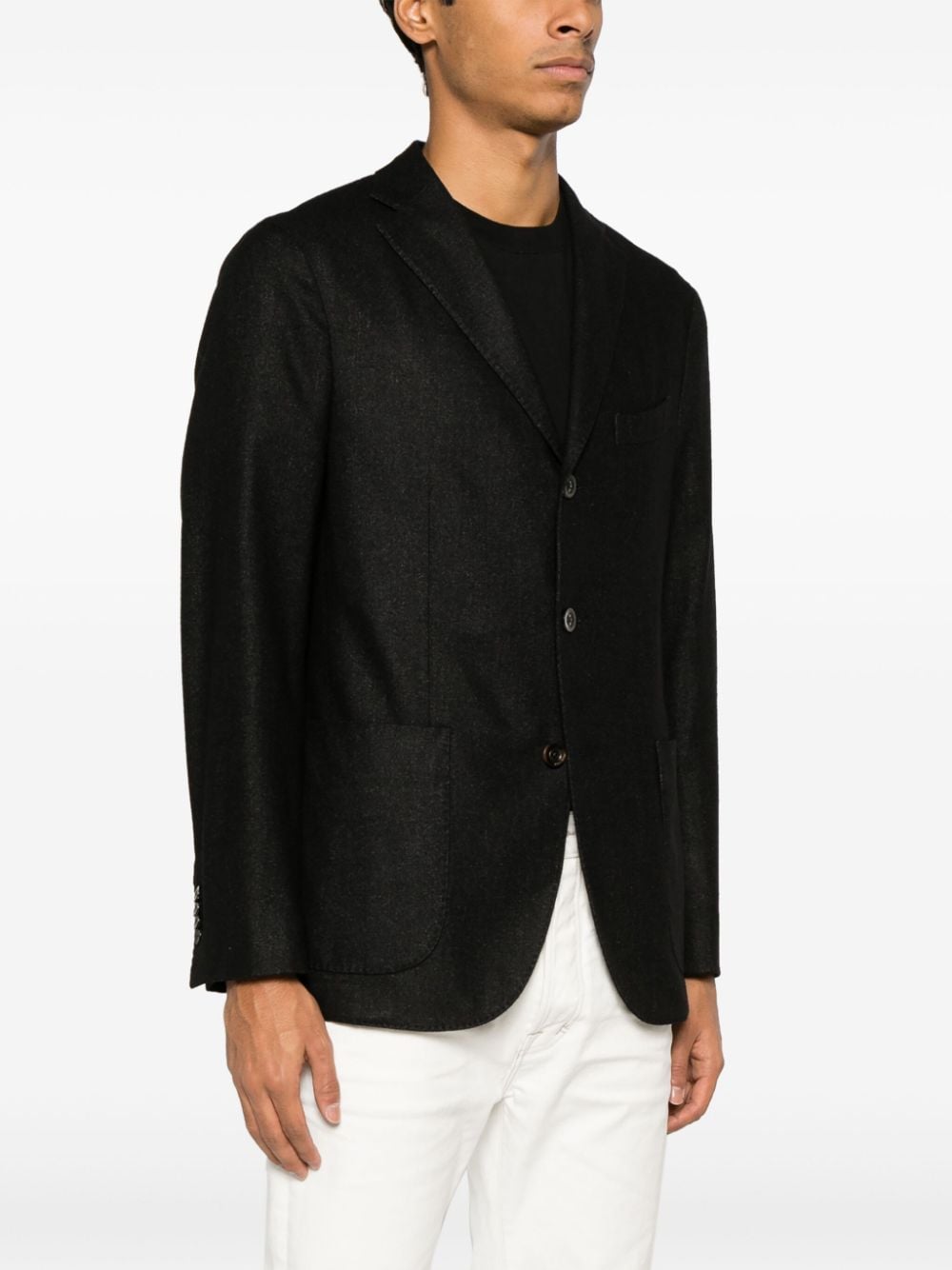 Boglioli Men's Black Wool Jacket with Dart Detailing image 1