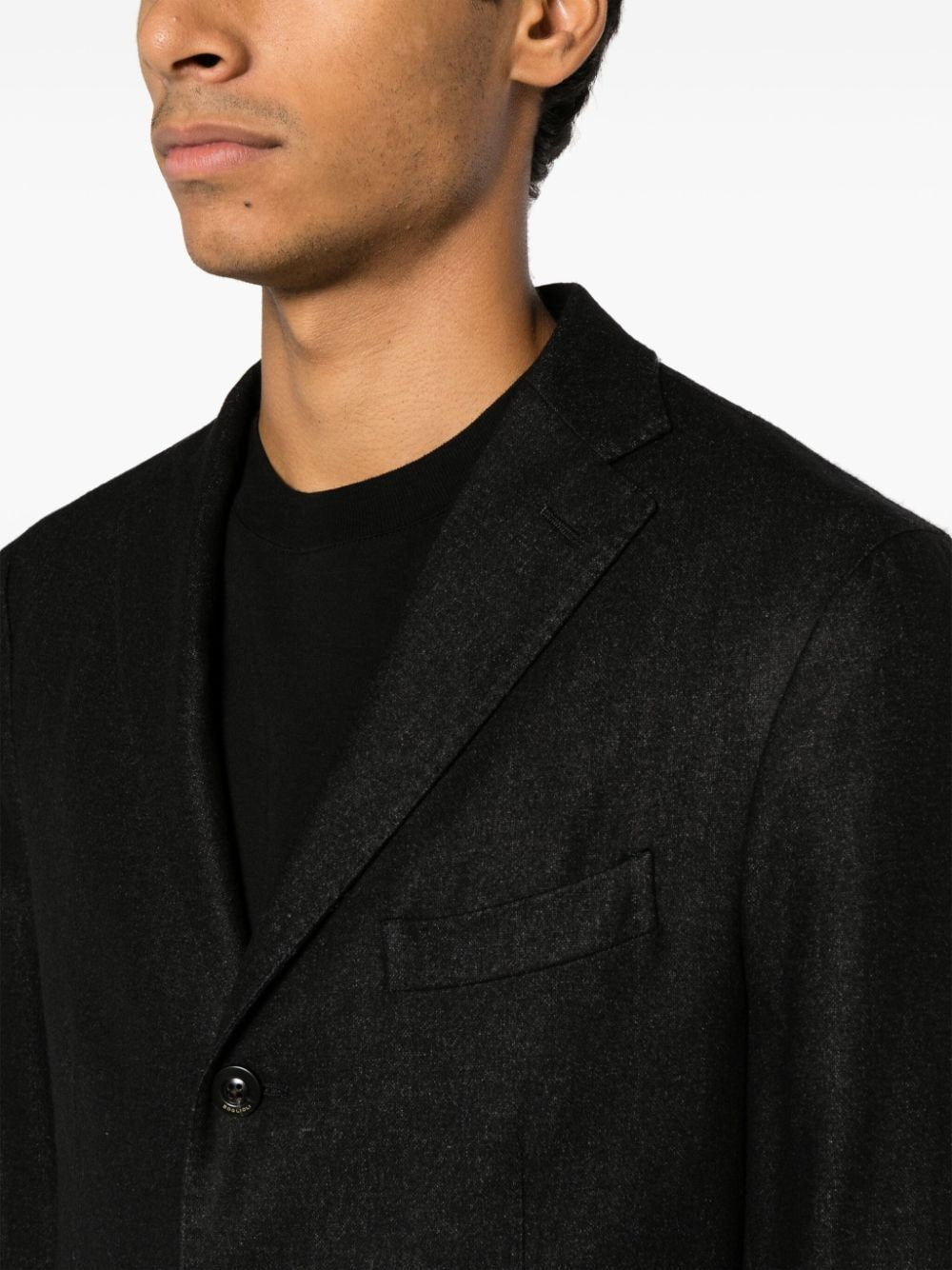 Boglioli Men's Black Wool Jacket with Dart Detailing image 2