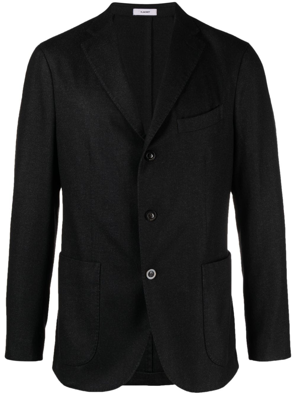 Boglioli Men's Black Wool Jacket with Dart Detailing image 0