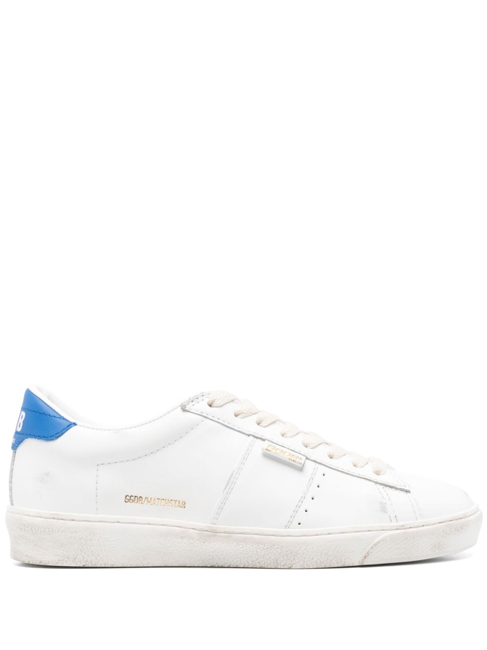 Golden Goose Deluxe Brand  Blue Distressed Leather Sneakers image 0