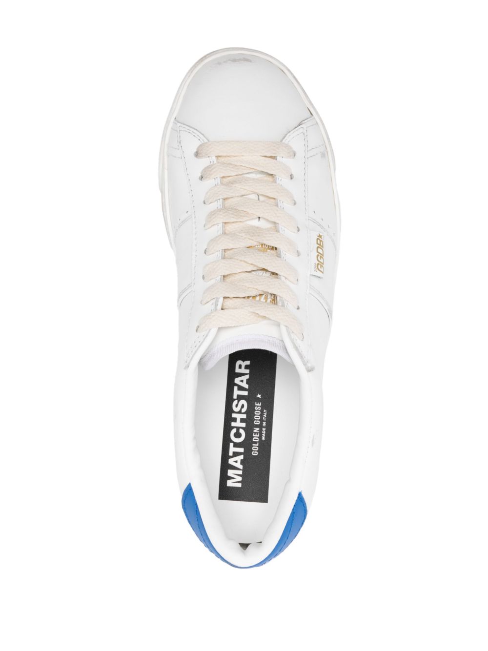 Golden Goose Deluxe Brand  Blue Distressed Leather Sneakers image 2