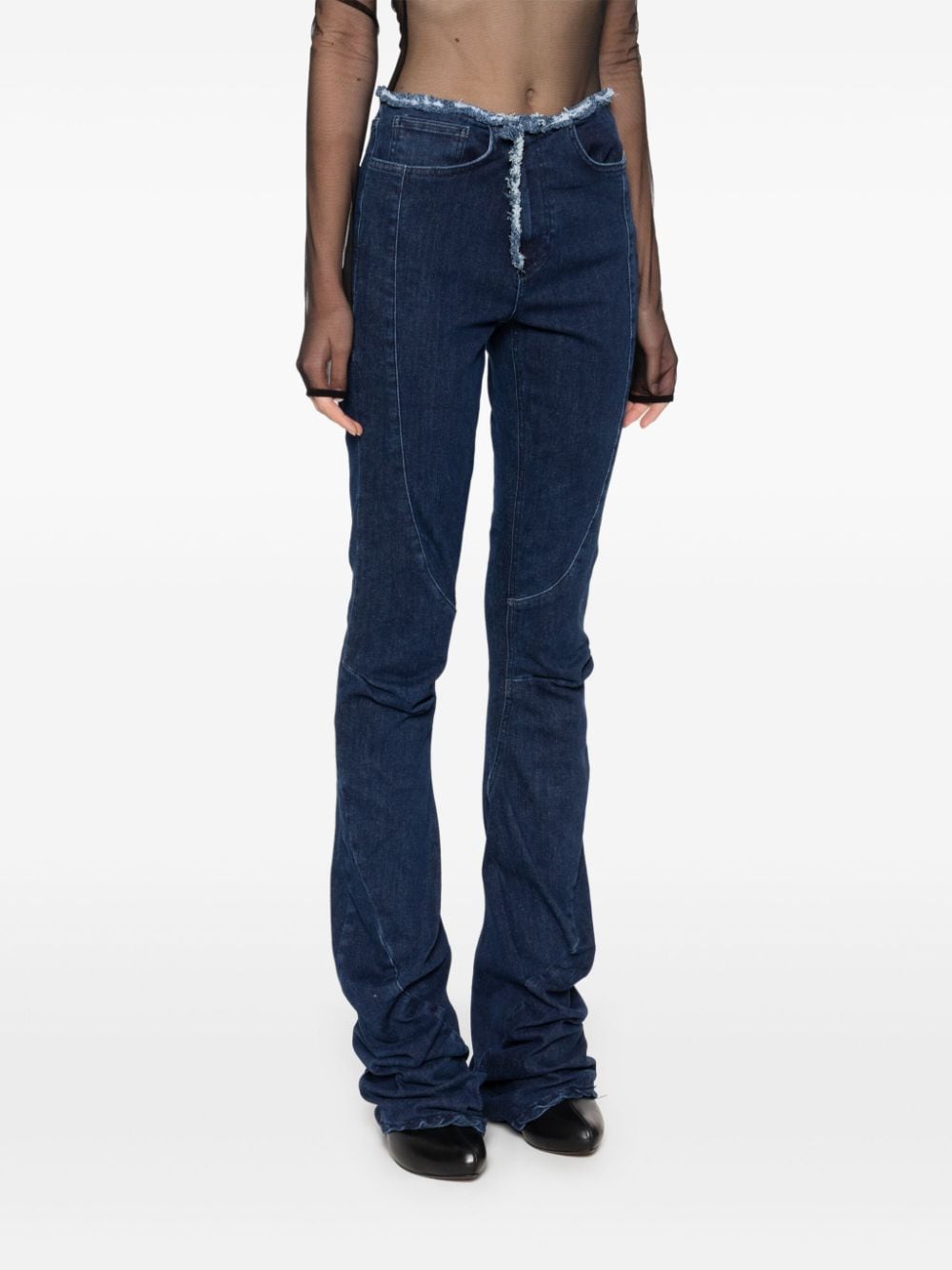 Ottolinger Blue Denim Draped Jeans image 2