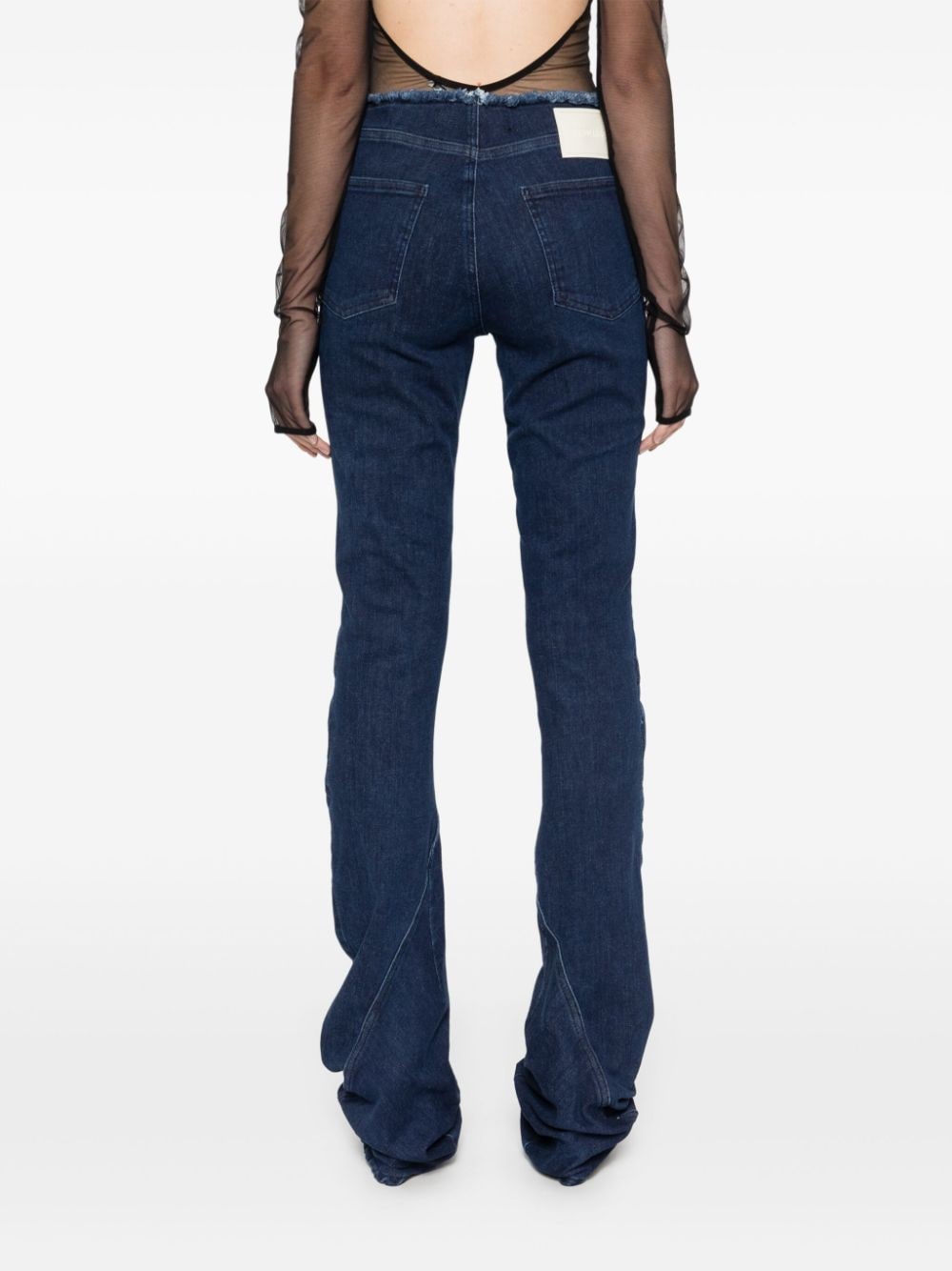 Ottolinger Blue Denim Draped Jeans image 3