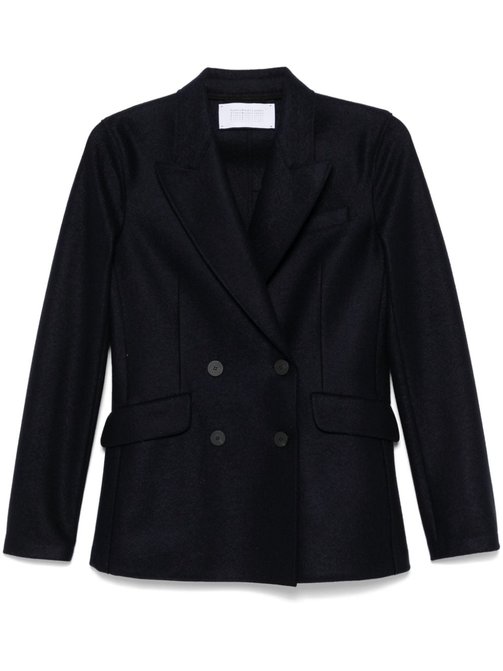 Harris Wharf London Navy Blue Virgin Wool Double-Breasted Blazer image 0