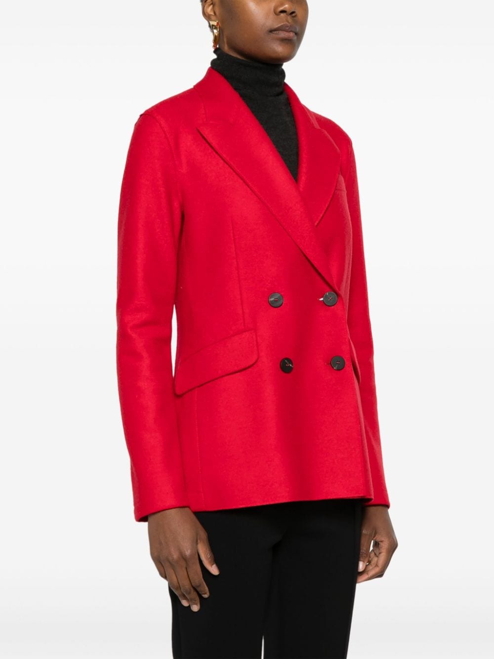 Harris Wharf London Red Virgin Wool Double-Breasted Jacket image 3