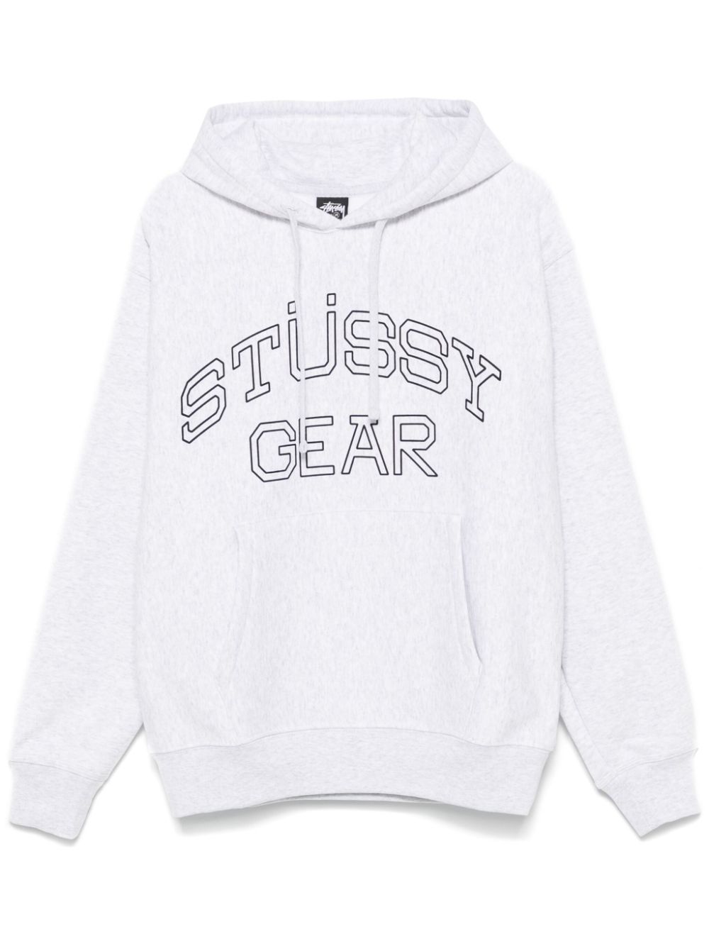 Stussy Grey Cotton Blend Drawstring Hoodie image 0