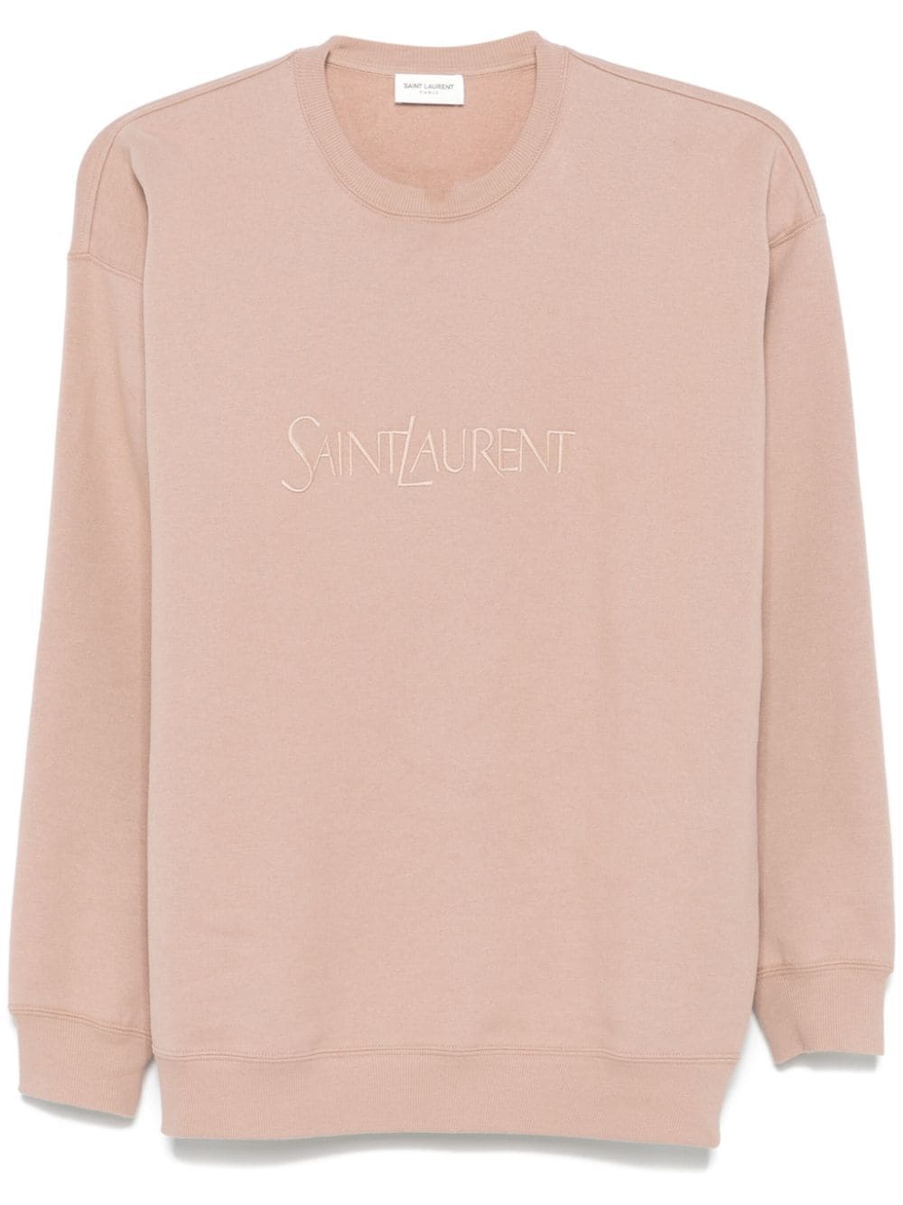 Saint Laurent Powder Pink Cotton Blend Crewneck Sweater image 0