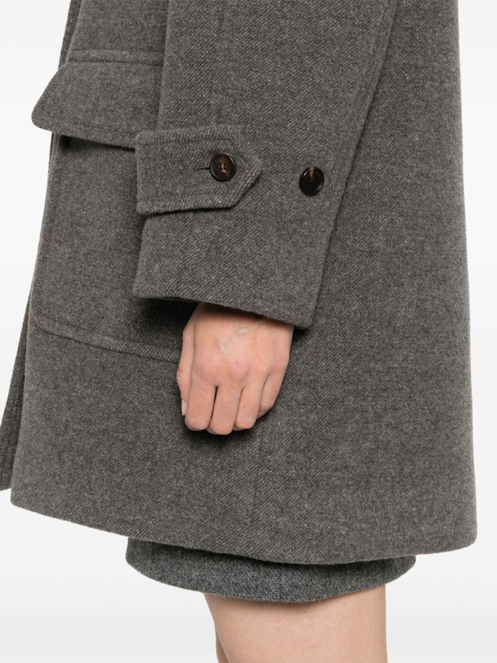 DUNST Grey Wool Blend Coat image 2