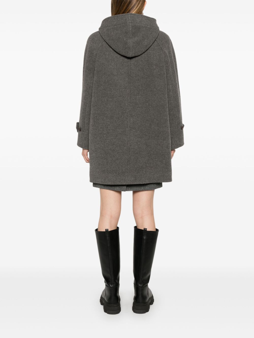 DUNST Grey Wool Blend Coat image 3