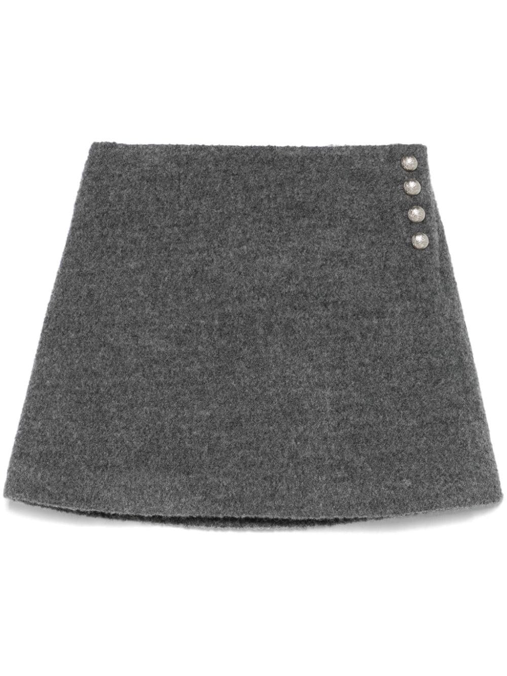 DUNST Grey Wool A-Line Skirt image 0