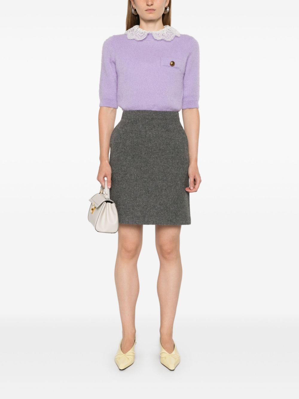 DUNST Wool Blend Skirt - Grey image 3