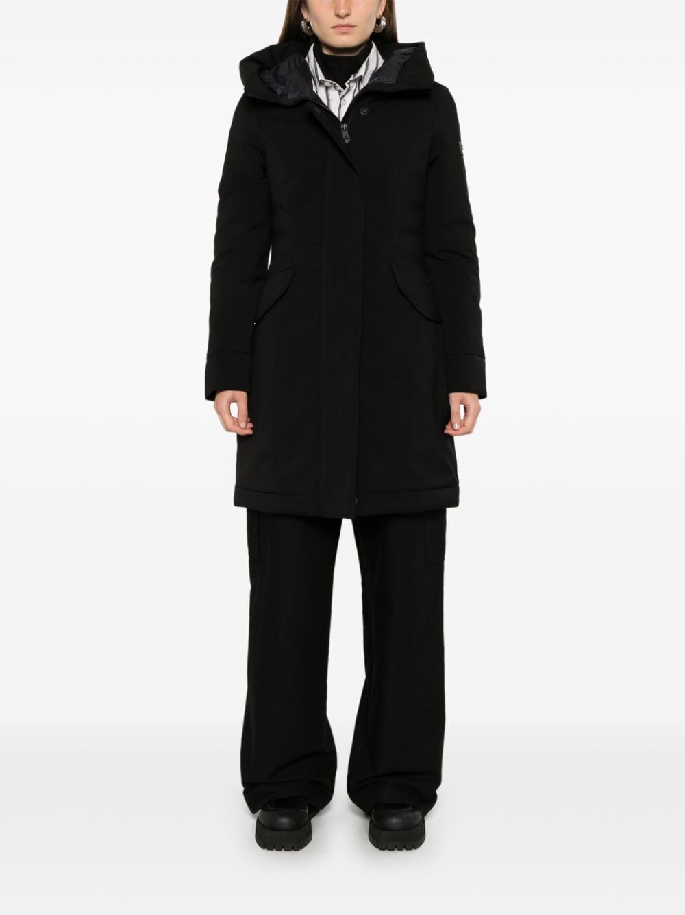 Peuterey Black Down-Filled Windproof Coat image 2