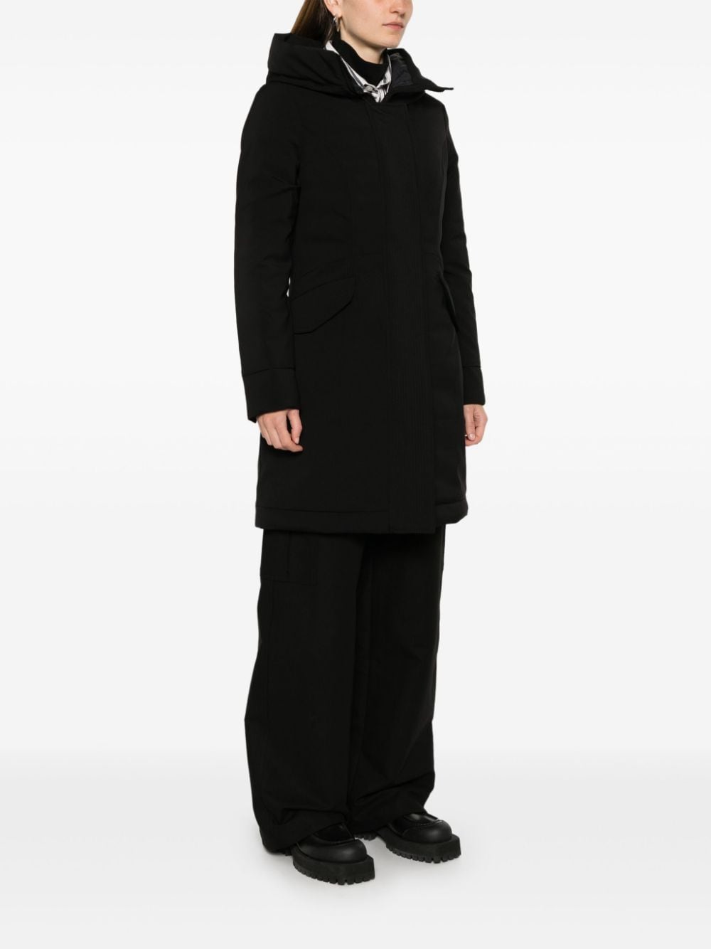 Peuterey Black Down-Filled Windproof Coat image 4