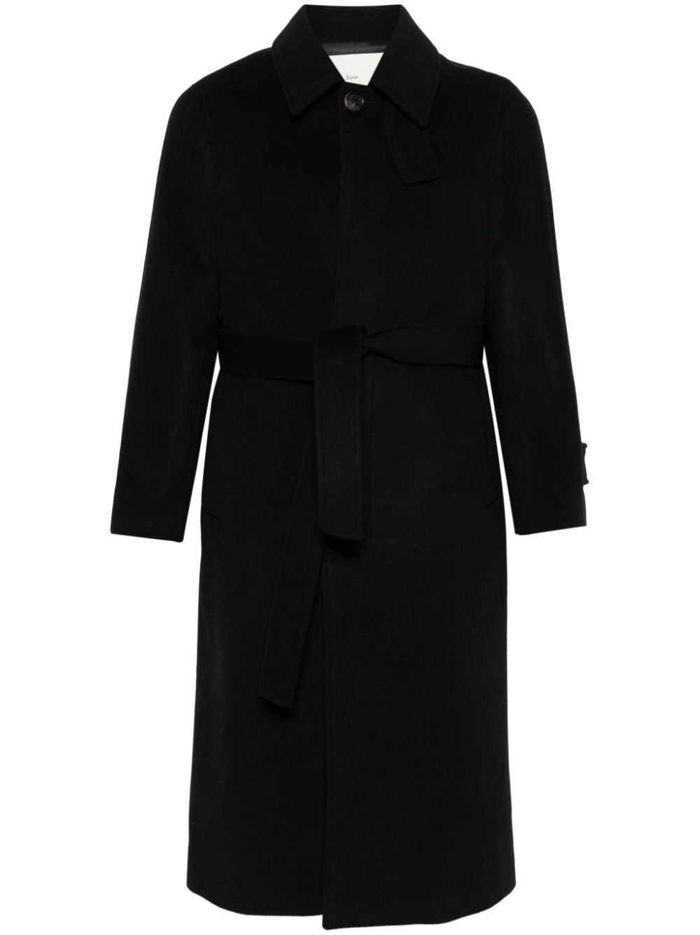 DUNST Black Wool Overcoat for Men image 0