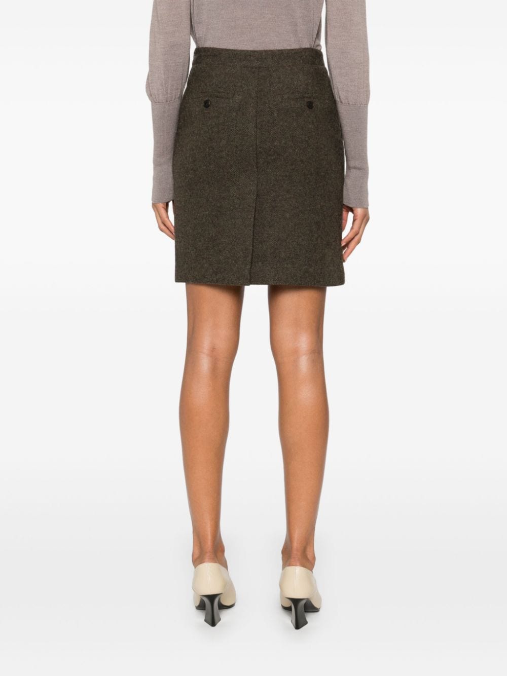 DUNST Brown A-Line Skirt image 4