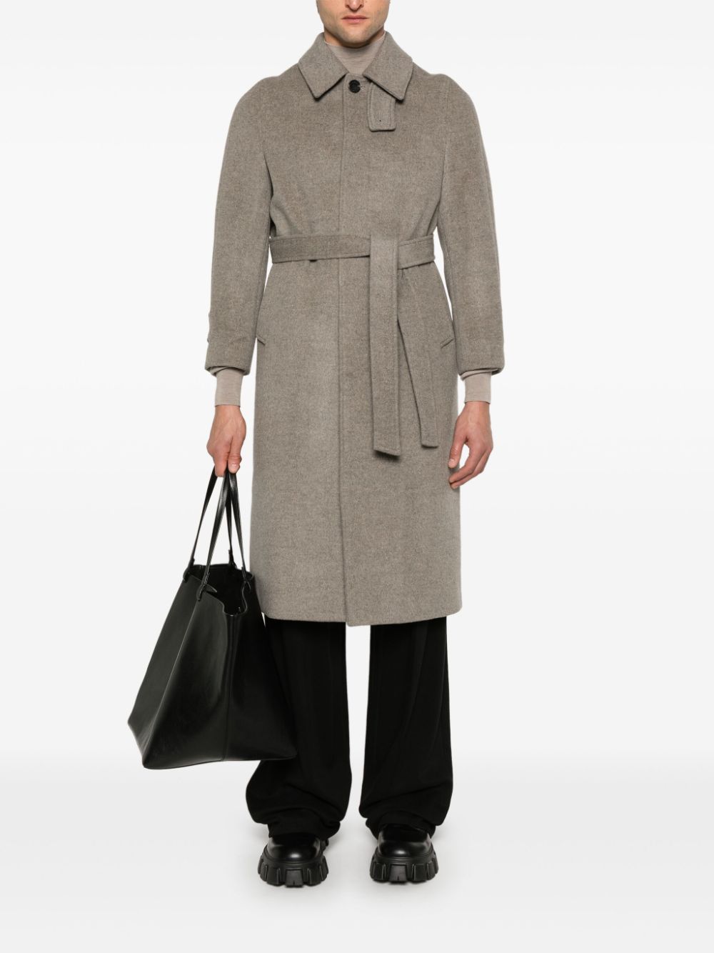 DUNST Grey Wool-Cashmere Blend Coat image 2