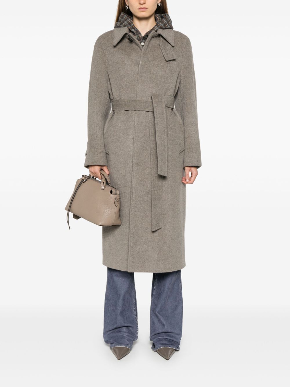 DUNST Grey Wool-Cashmere Blend Coat image 4