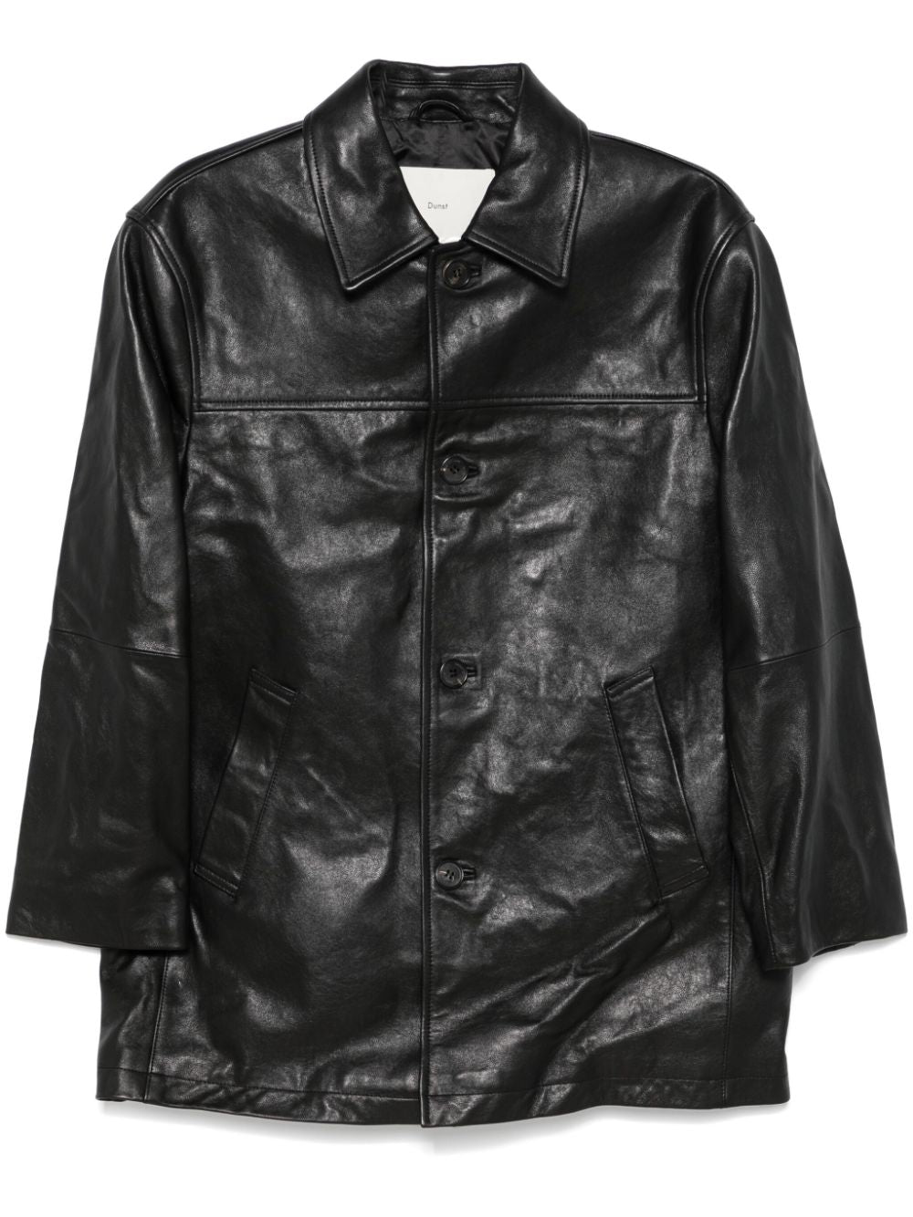 DUNST Black Leather Jacket for Men image 0