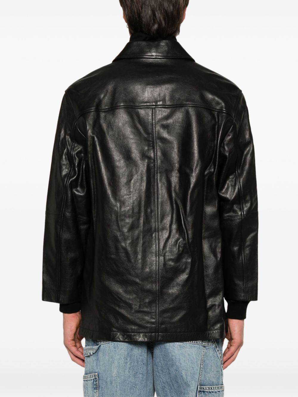 DUNST Black Leather Jacket for Men image 3