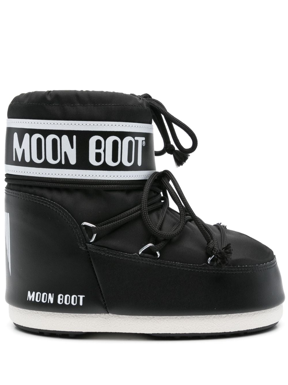 SLEEKEO Moon Boot Black Panelled Padded Boots image 0