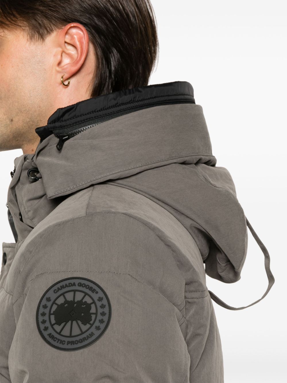 Canada Goose Men's Grey Down Filled Quilted Padded Coat image 1