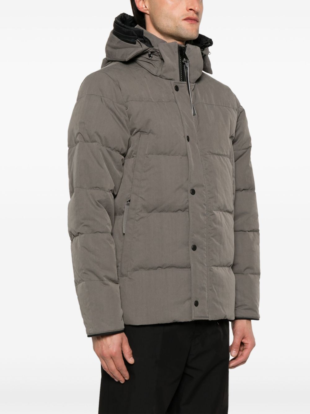 Canada Goose Men's Grey Down Filled Quilted Padded Coat image 3