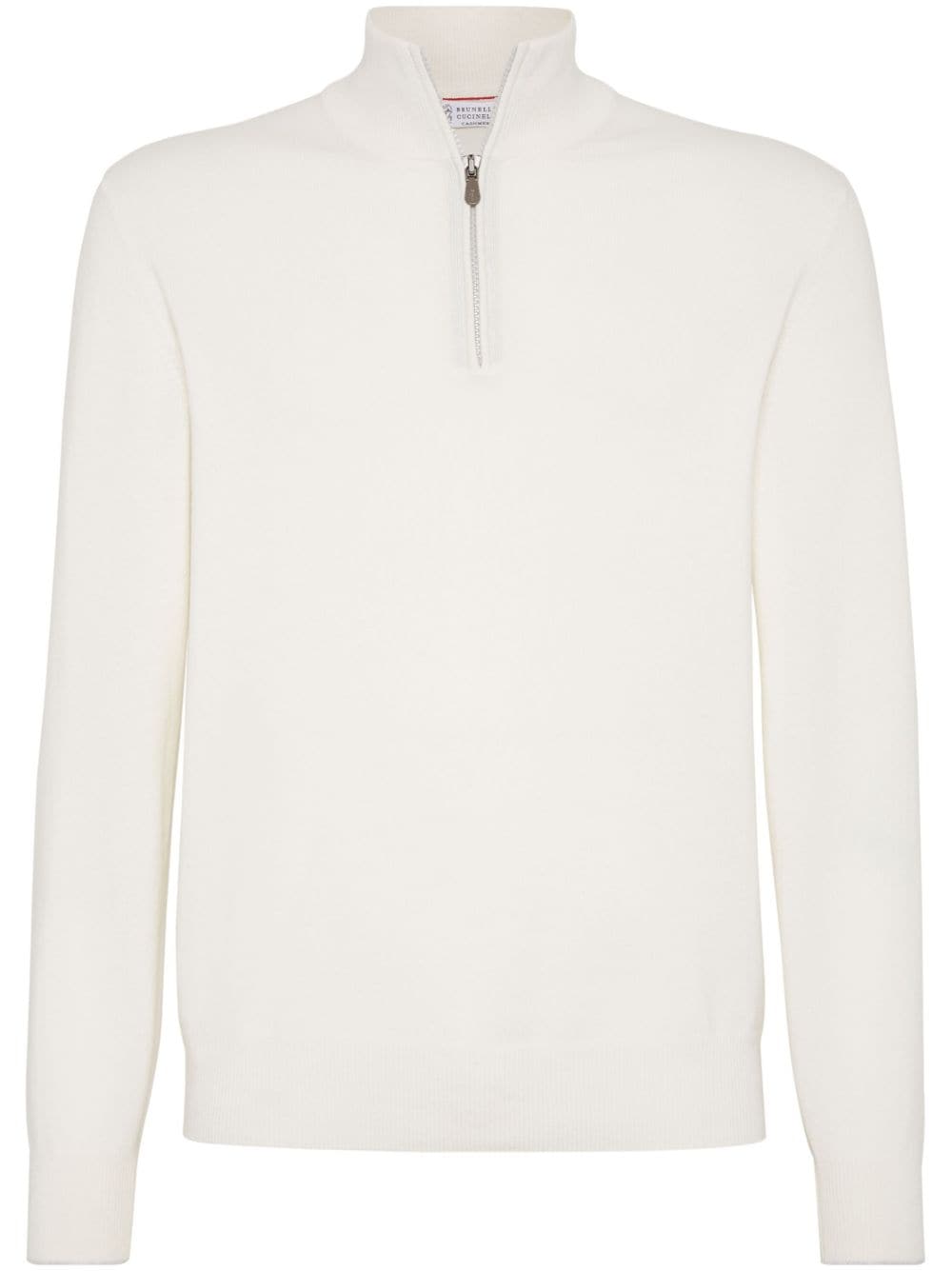 Brunello Cucinelli Optical White Cashmere Sweater image 0