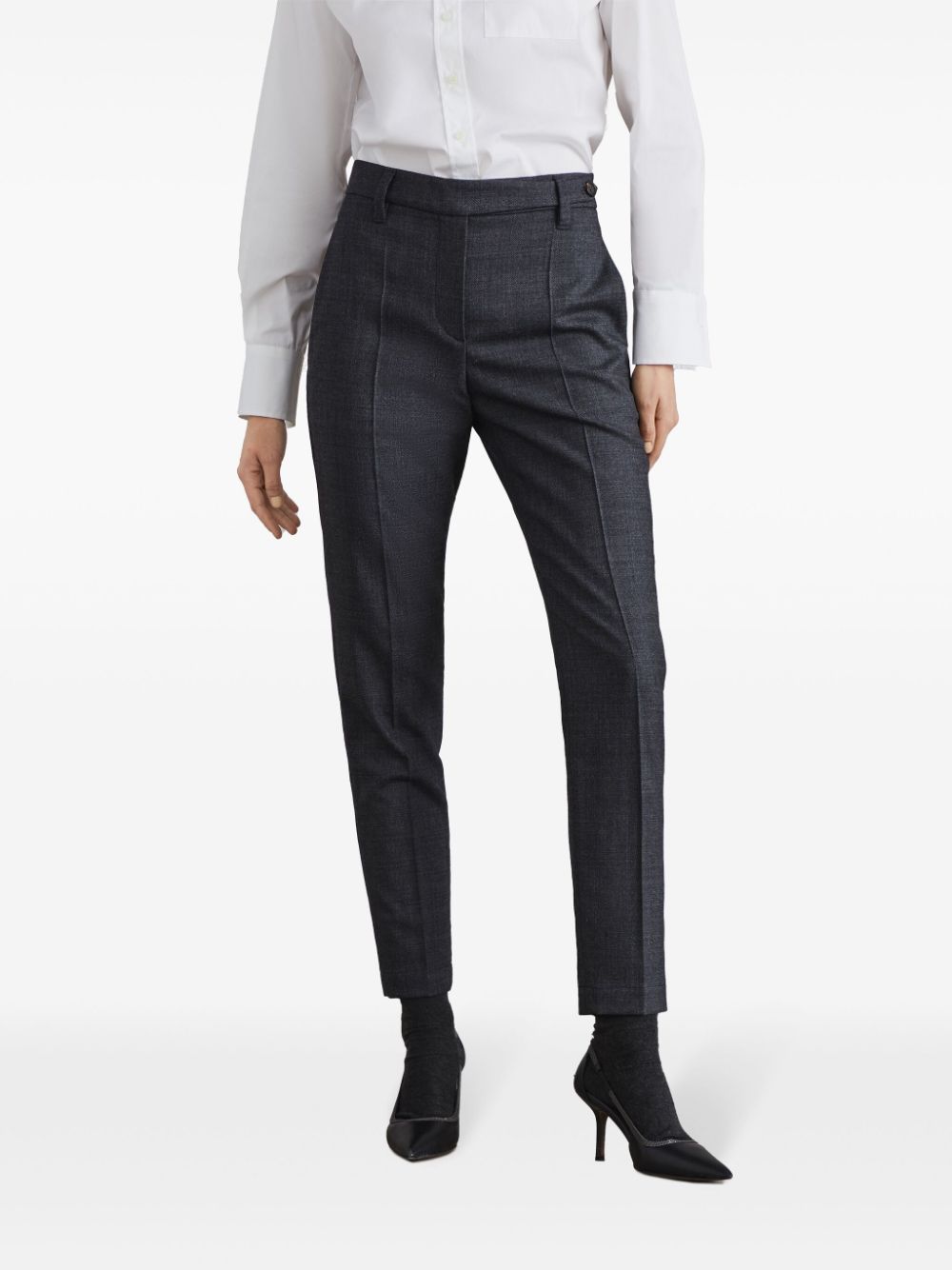 Brunello Cucinelli Grey Wool Trousers image 2