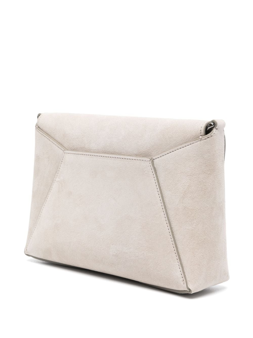 Brunello Cucinelli Light Grey Calf Suede Monili Chain Bag image 2