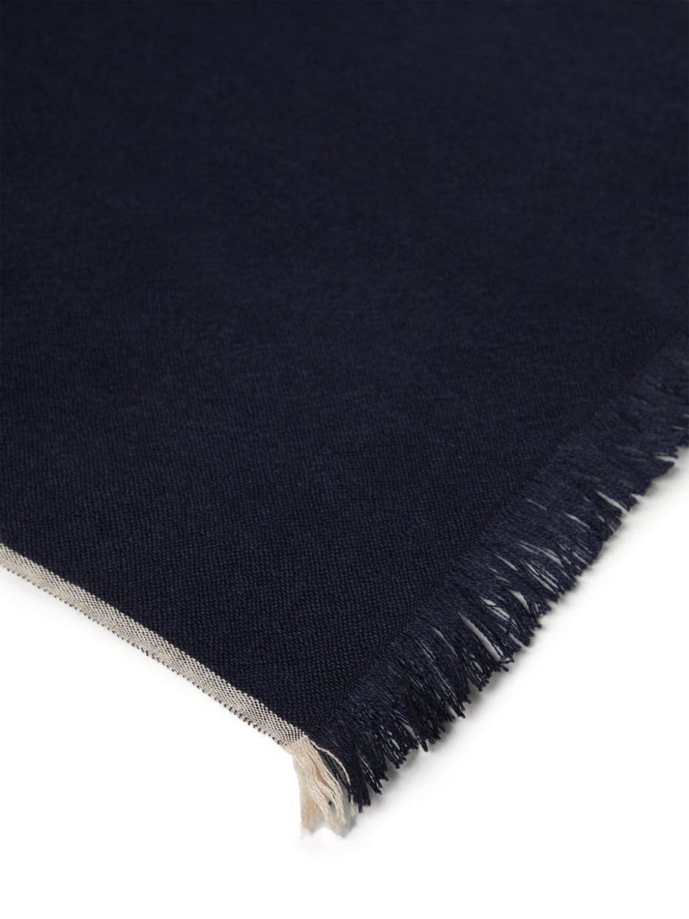 Brunello Cucinelli Navy Blue Cashmere-Silk Blend Scarf image 1