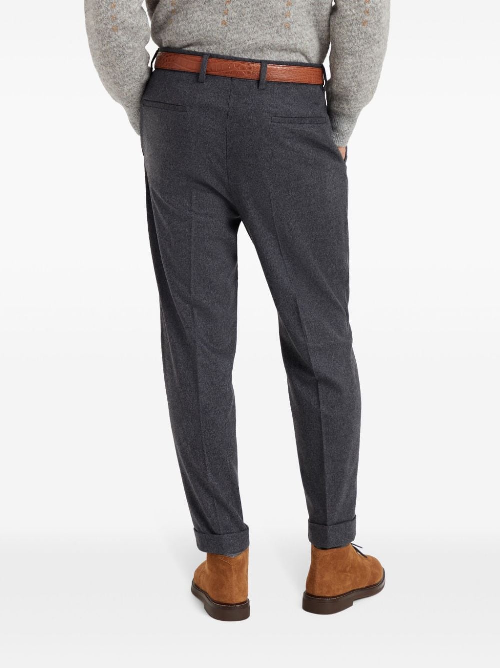 Brunello Cucinelli Grey Flannel Trousers image 4