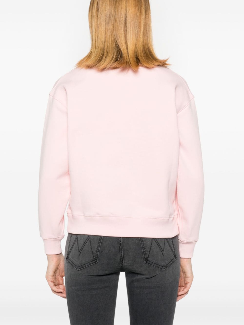 Kenzo Boke Flower Print Cotton Blend Crew Neck Sweater - Pink image 4