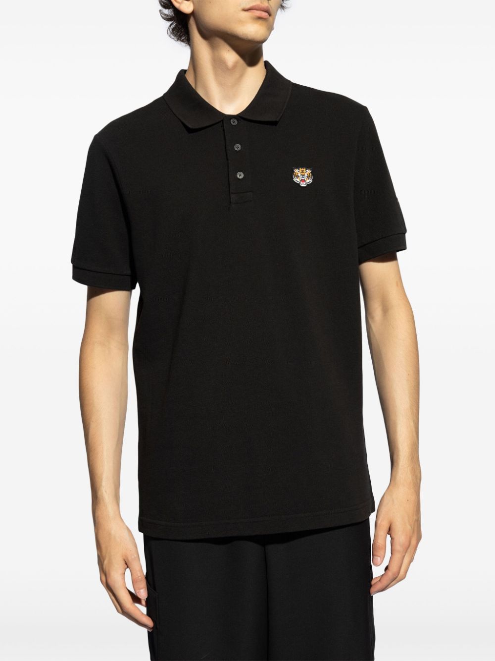 Kenzo Tiger Head Polo Shirt - Black image 4