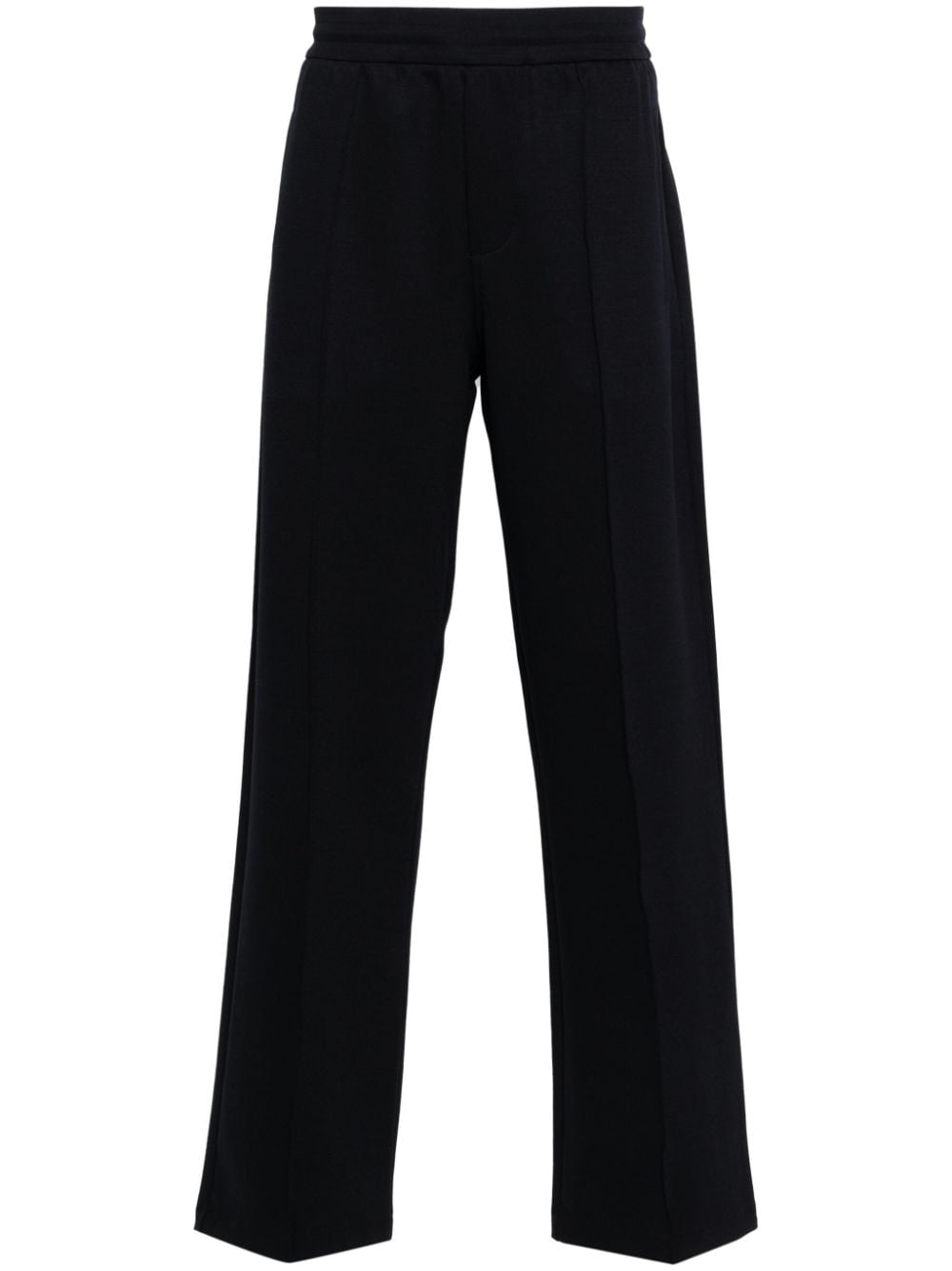 Emporio Armani Blue Stretch Twill Drawstring Trousers image 0