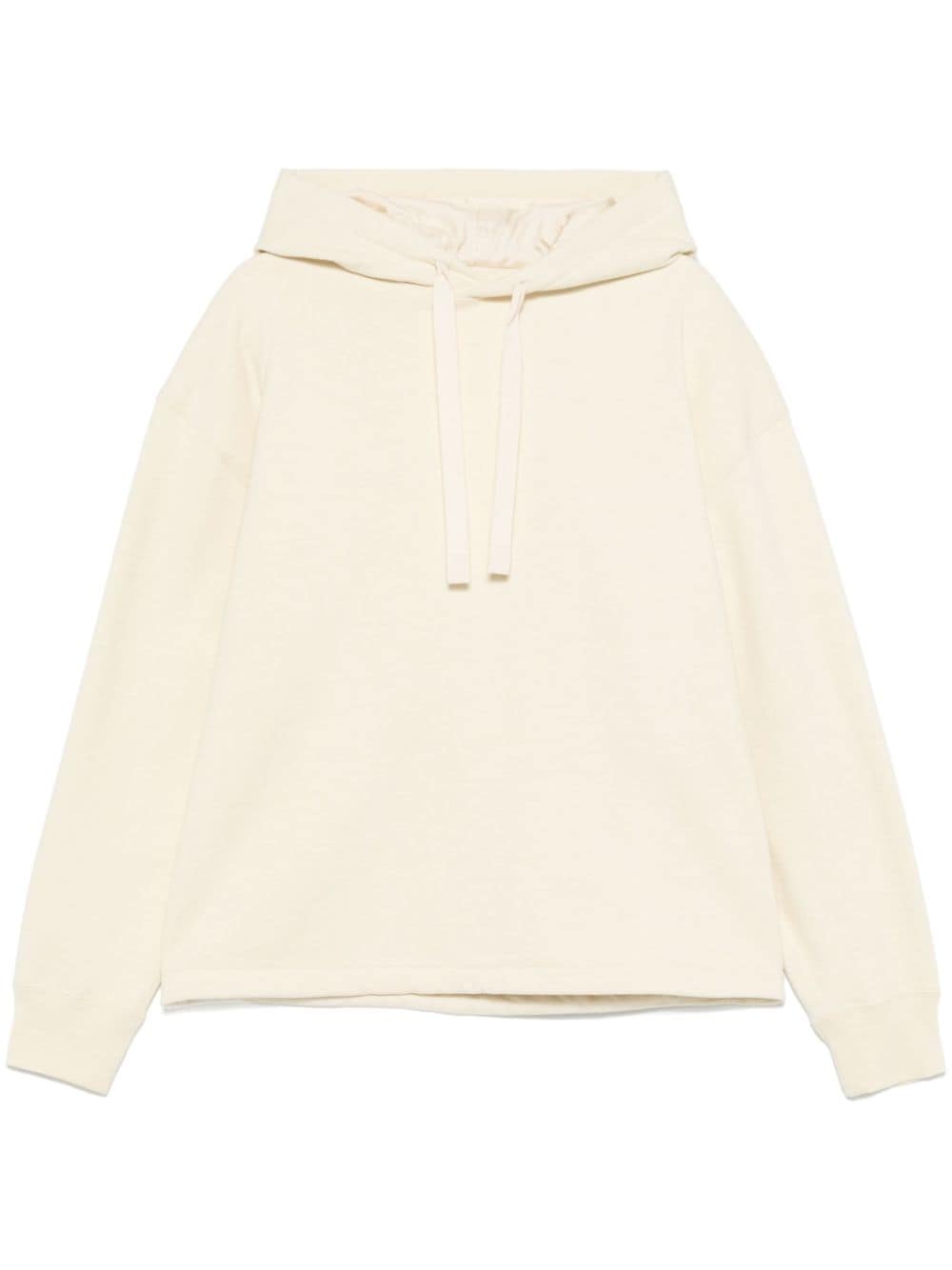 Jil Sander White Cotton Blend Drawstring Hoodie image 0