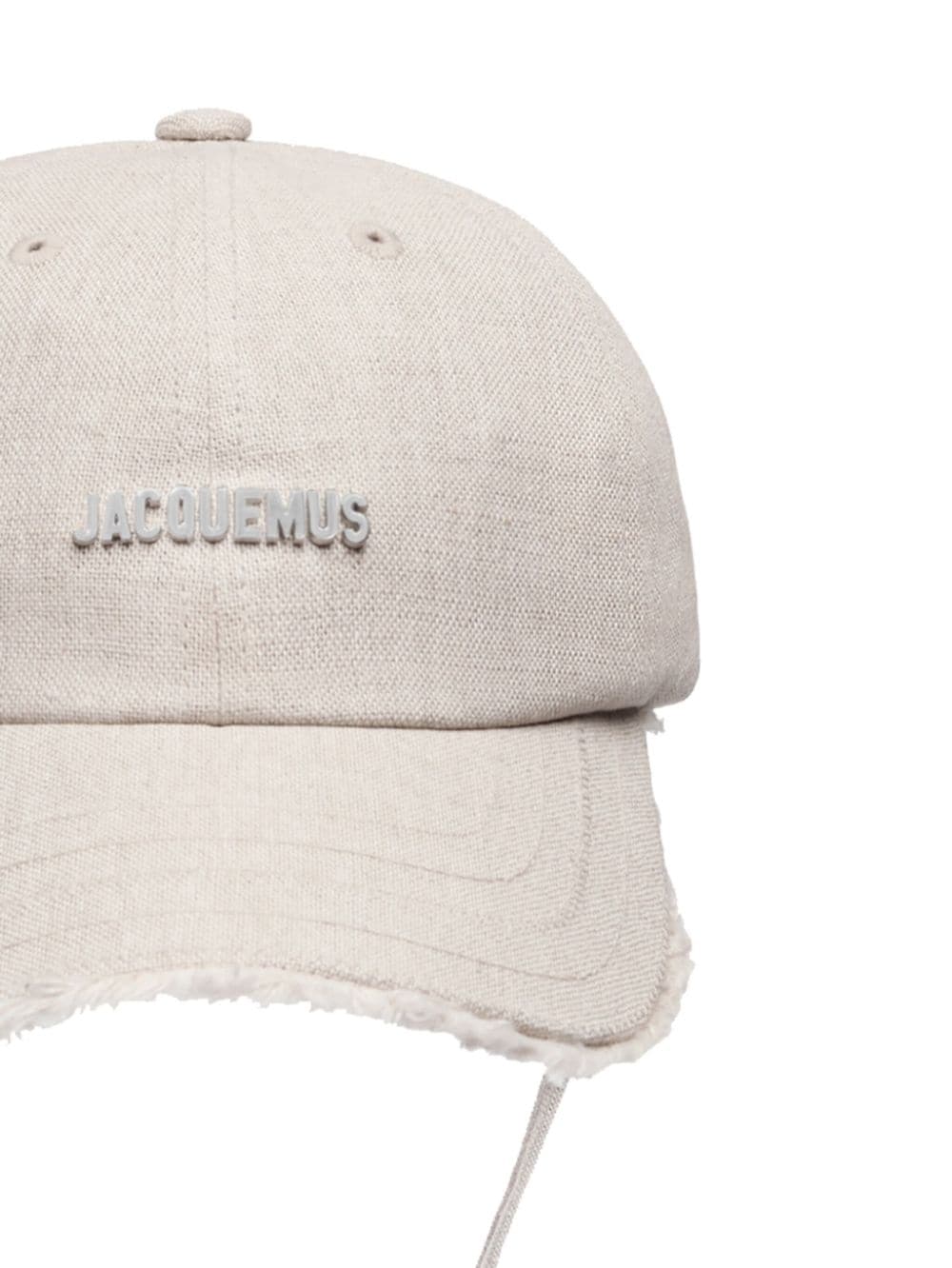 JACQUEMUS Grey Logo Embroidered Hat image 1