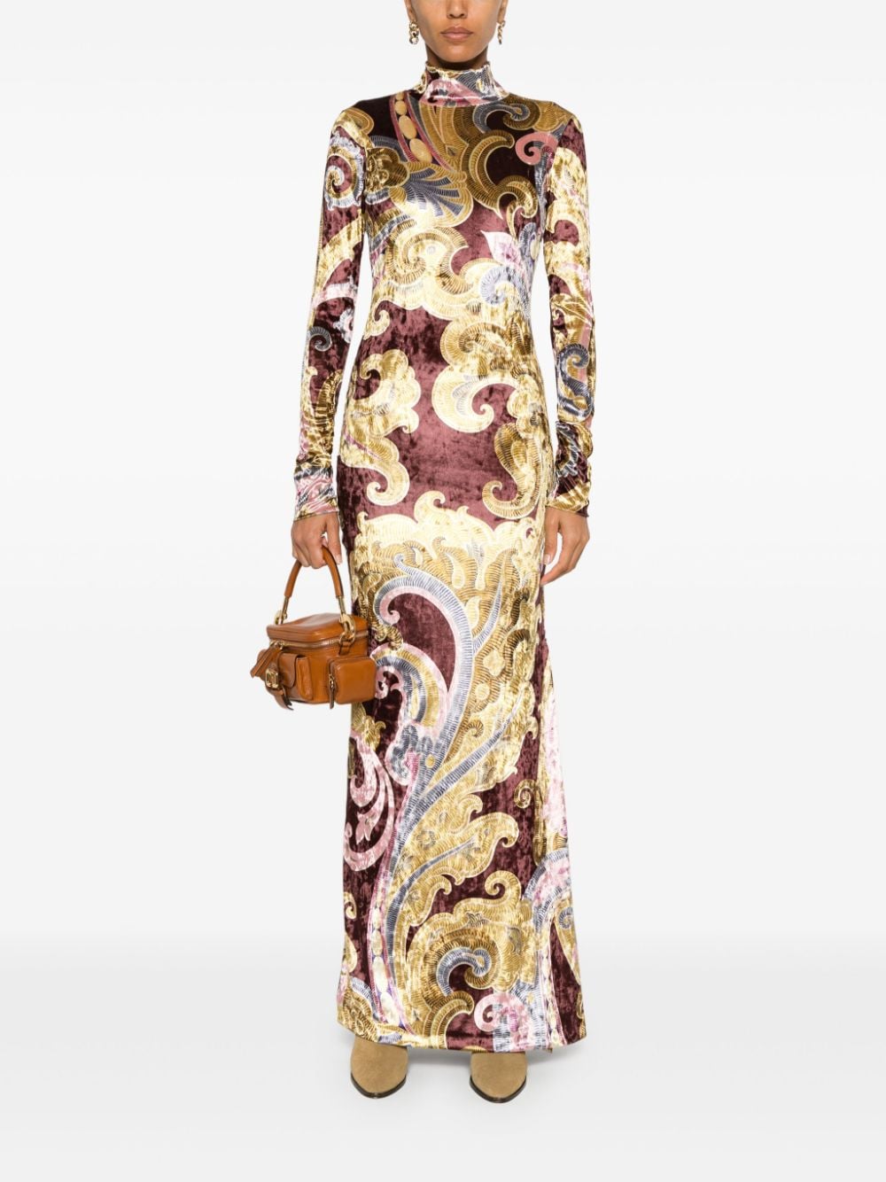 Etro Paisley Print Long Sleeve Dress image 1