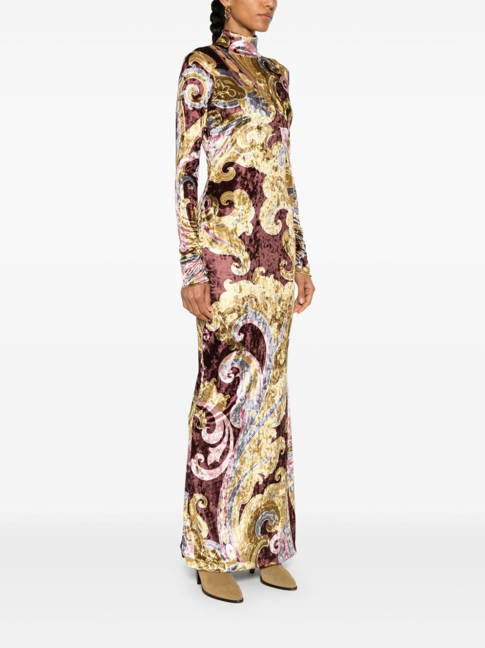 Etro Paisley Print Long Sleeve Dress image 2