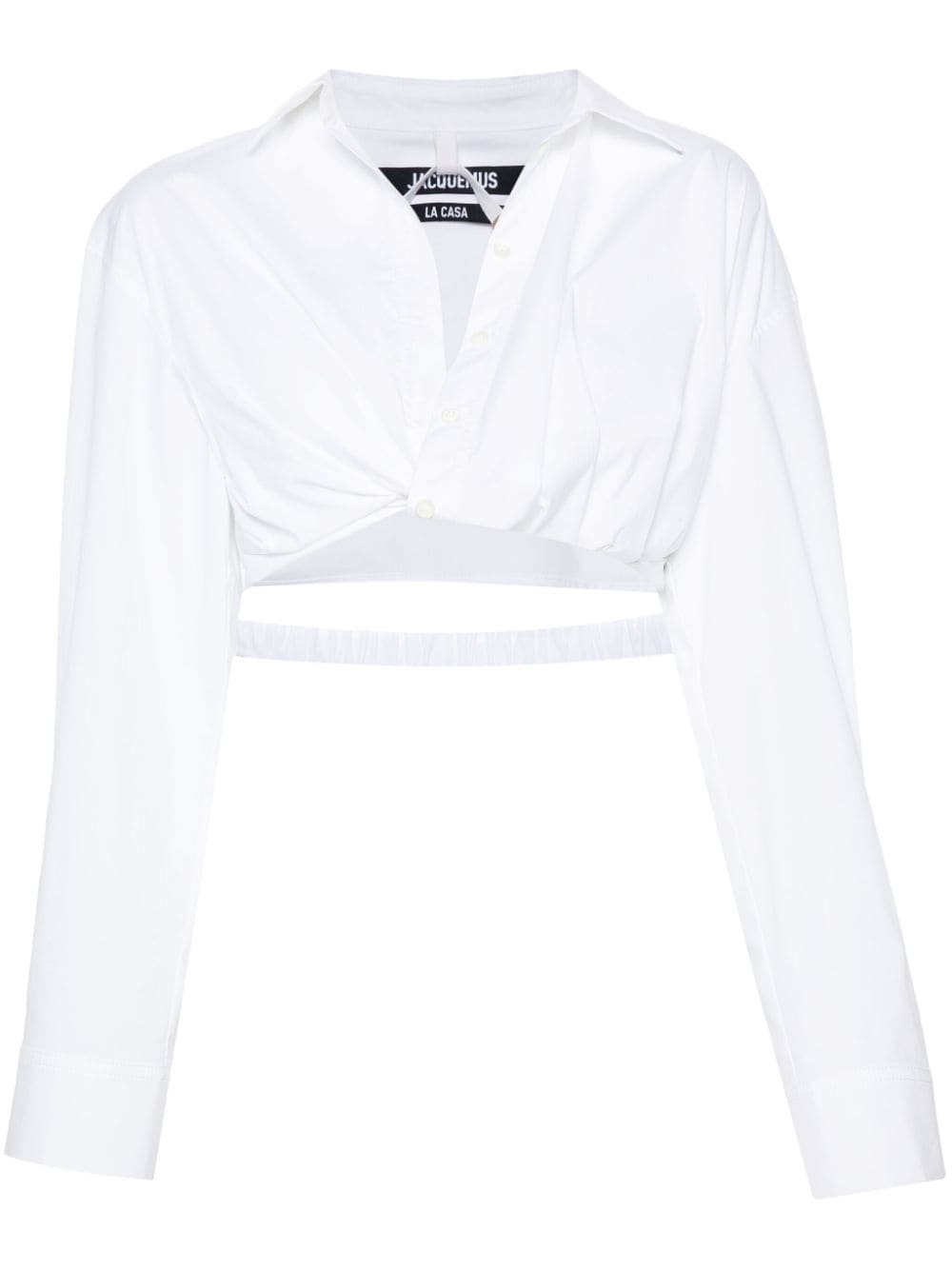 Jacquemus White Cotton Poplin Cut-Out Detail Shirt image 0