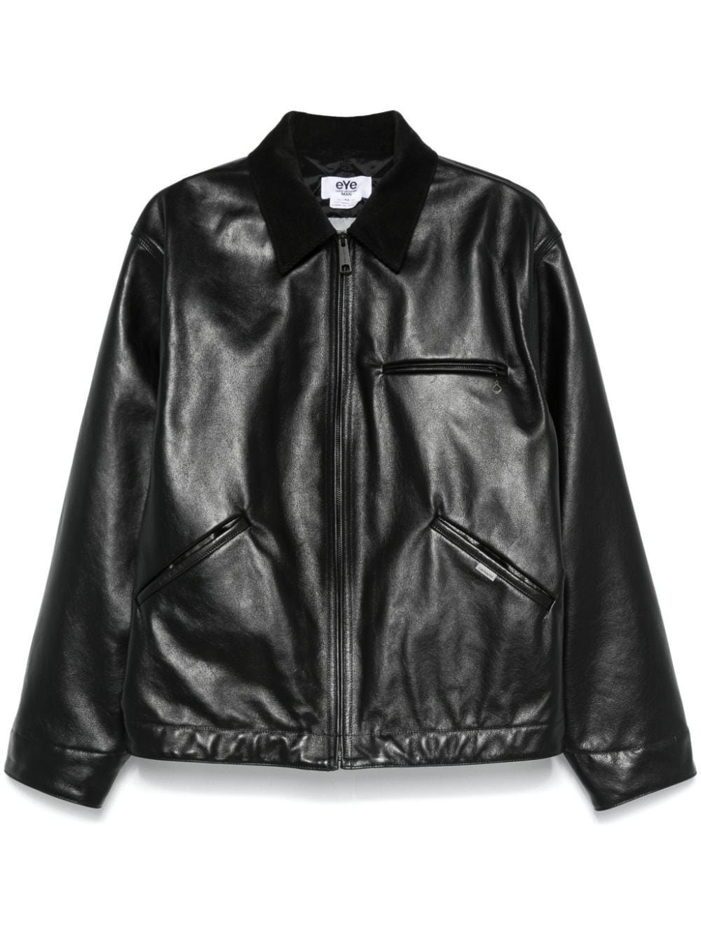 Junya Watanabe Men's Black Leather Padded Jacket image 0