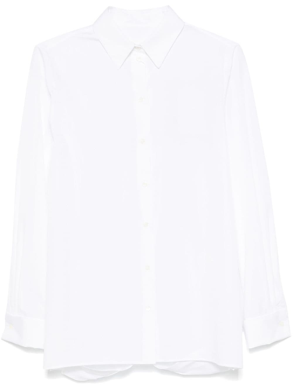 Givenchy White Cotton Poplin Shirt with 4G Embroidery image 0