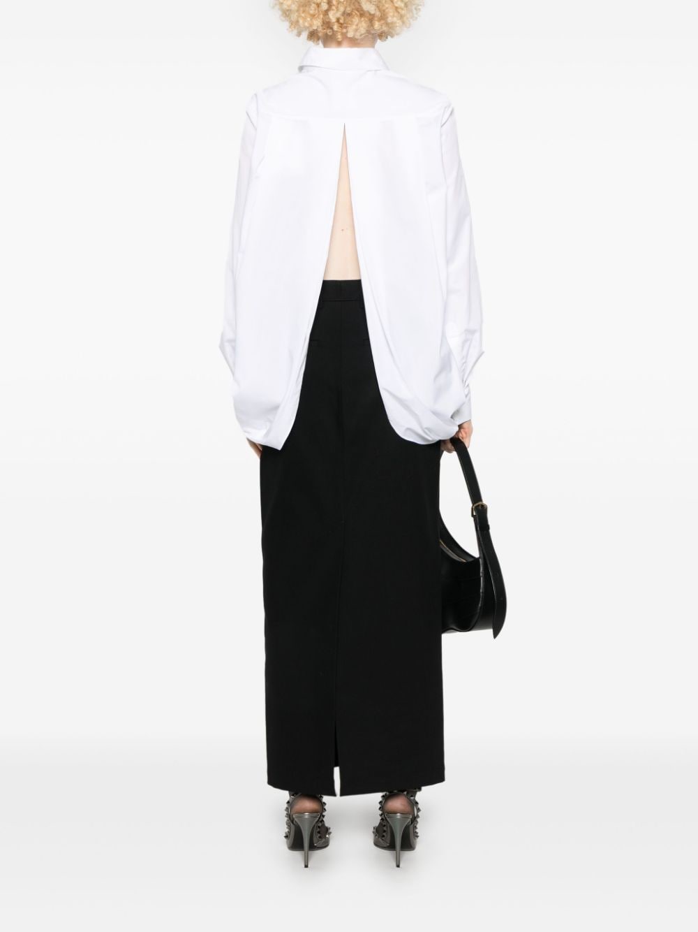 Givenchy White Cotton Poplin Shirt with 4G Embroidery image 3