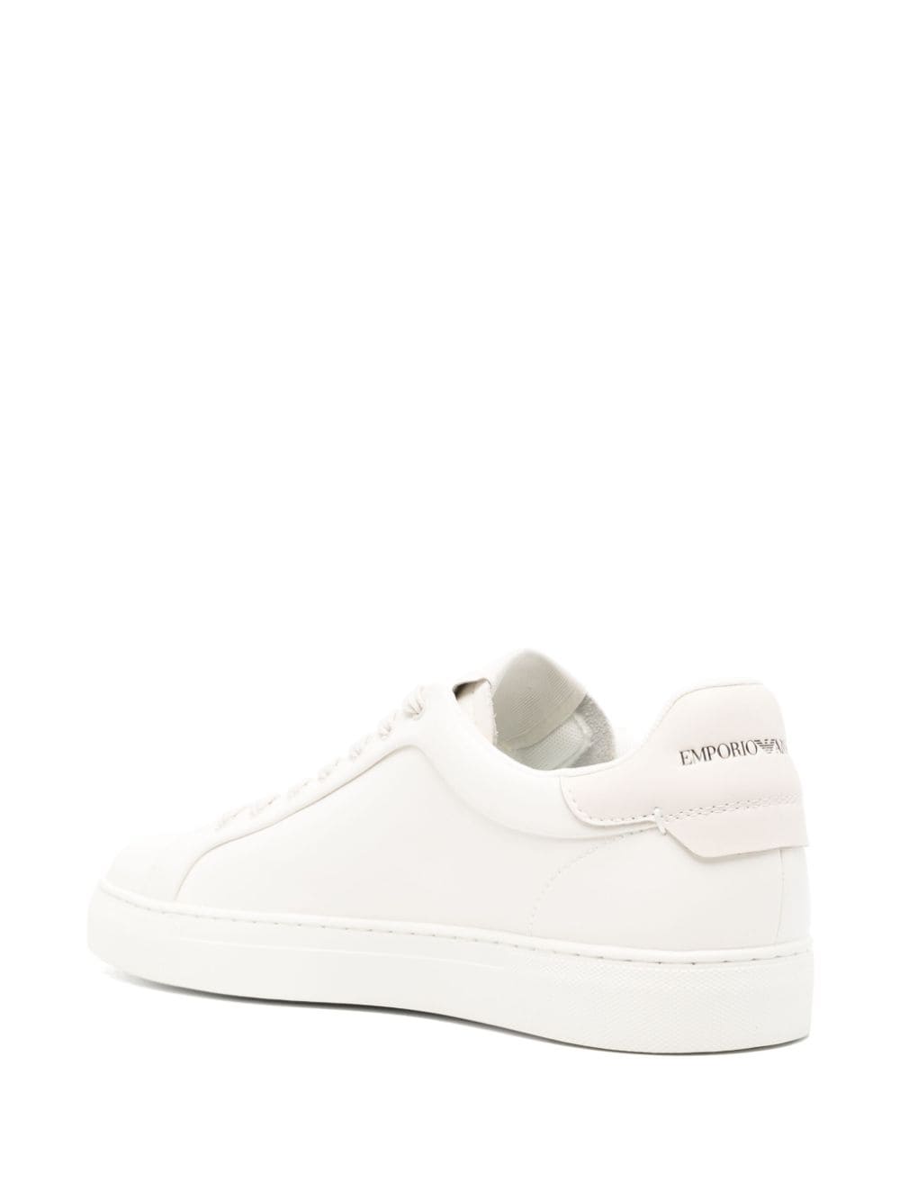 Emporio Armani Men's White Leather Sneakers image 2