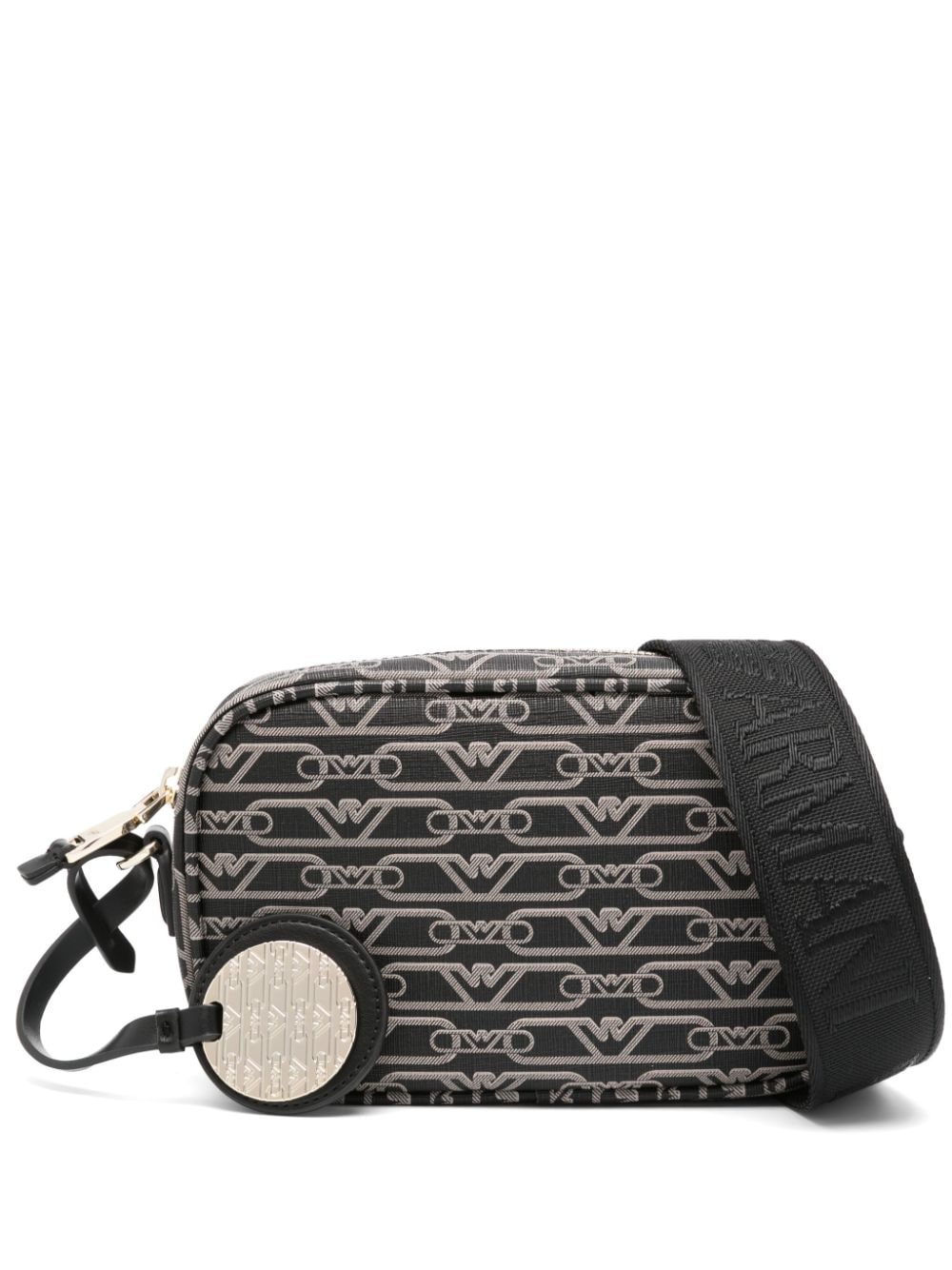 Emporio Armani Black Logo Print Shoulder Bag image 0