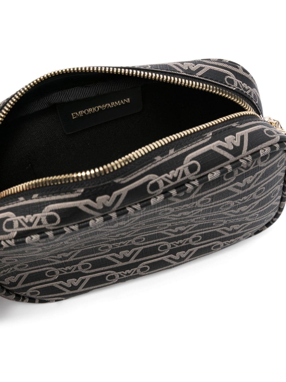 Emporio Armani Black Logo Print Shoulder Bag image 3